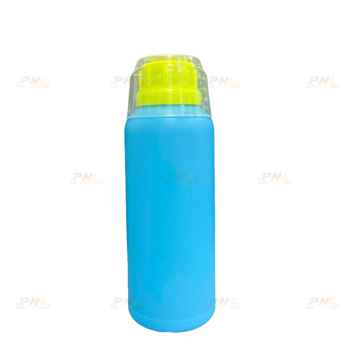 Chai HDPE/COEX 500mL ø38mm Tròn Một Gờ - Xanh Thiên Thanh