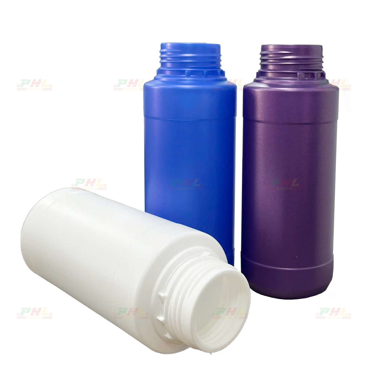 Chai HDPE/COEX 500mL ø50mm Tròn Hai Gờ - Trắng Sữa