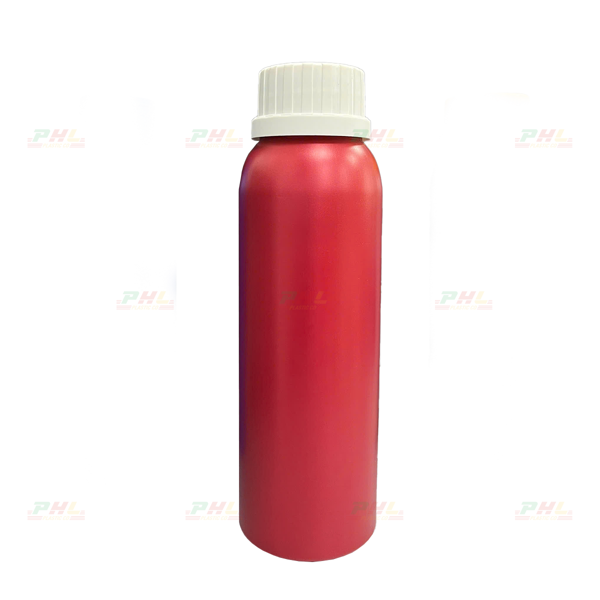 Chai HDPE/COEX 500mL ø43mm Tròn Cao - Metallic Red