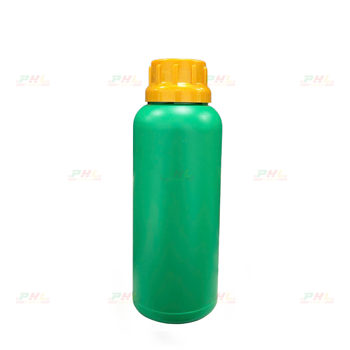 Chai HDPE/COEX 500mL ø38mm Tròn Một Gờ - Xanh Lá
