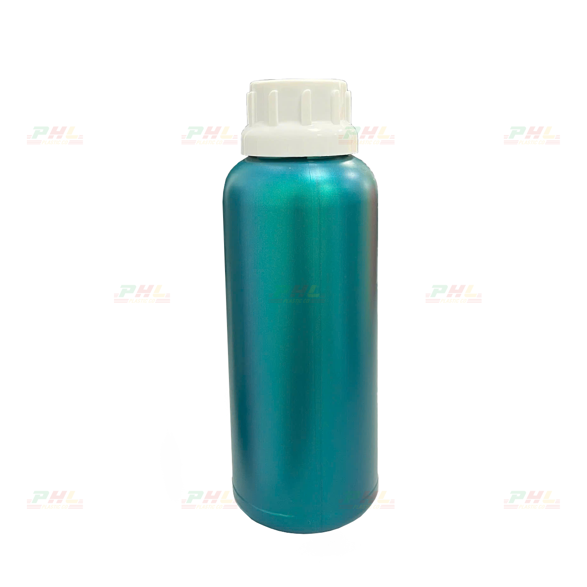 Chai HDPE/COEX 500mL ø38mm Tròn Một Gờ - Metallic Green