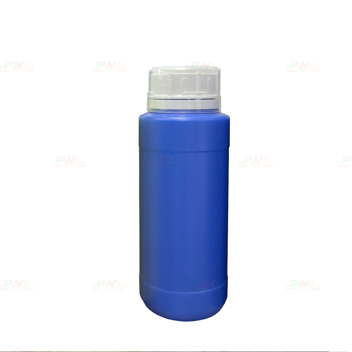 Chai HDPE/COEX 500mL ø50mm Tròn Hai Gờ - Metallic Blue