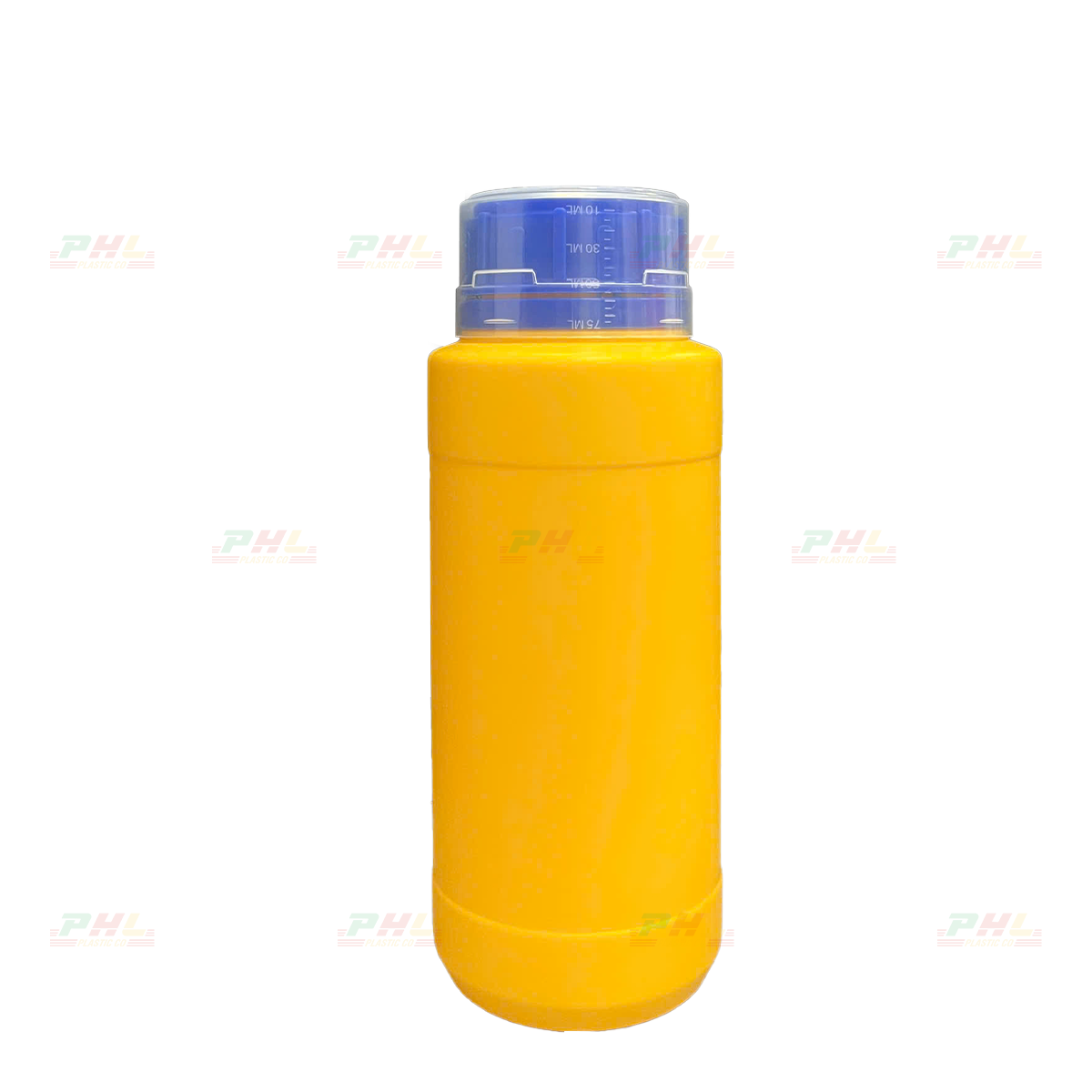 Chai HDPE/COEX 500mL ø50mm Tròn Hai Gờ - Vàng