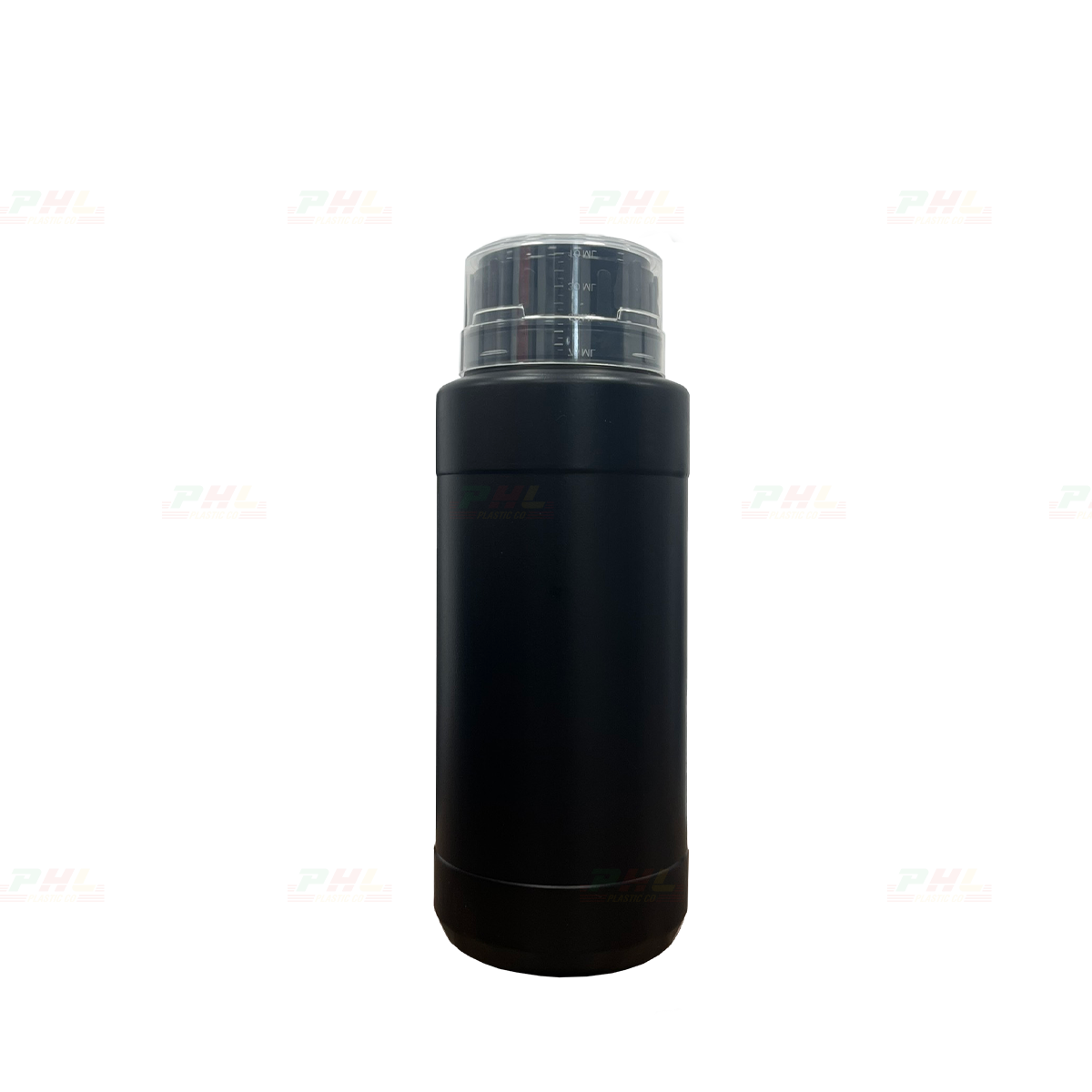 Chai HDPE/COEX 500mL ø50mm Tròn Hai Gờ - Đen