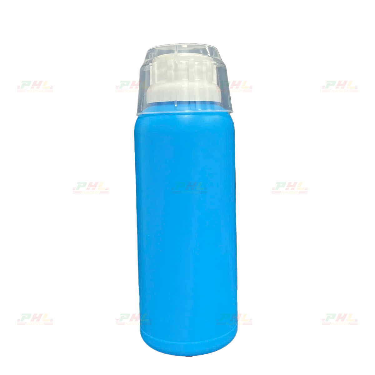 Chai HDPE/COEX 500mL ø38mm Tròn Một Gờ - Xanh Thiên Thanh Đậm