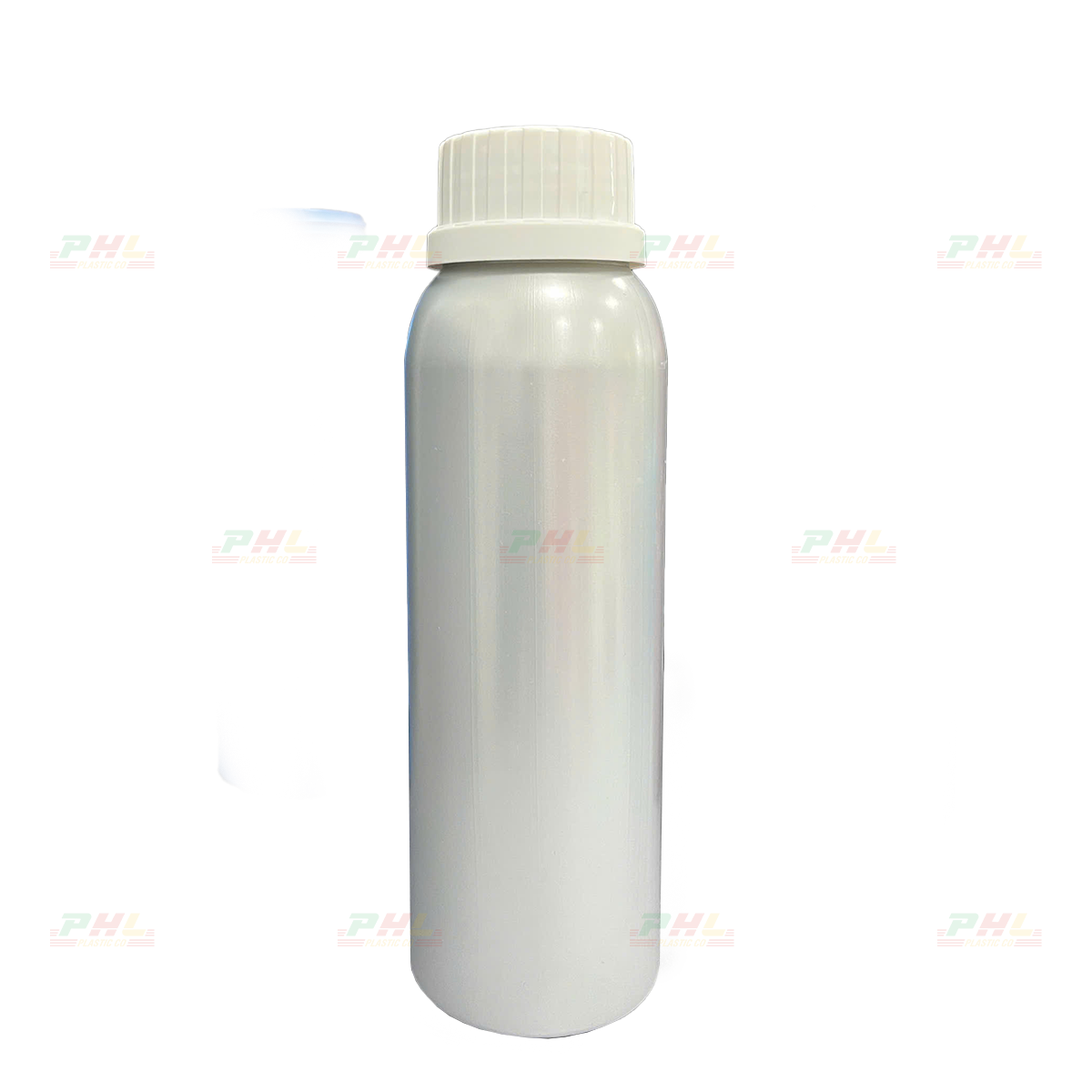Chai HDPE/COEX 500mL ø43mm Tròn Cao - Metallic Silver