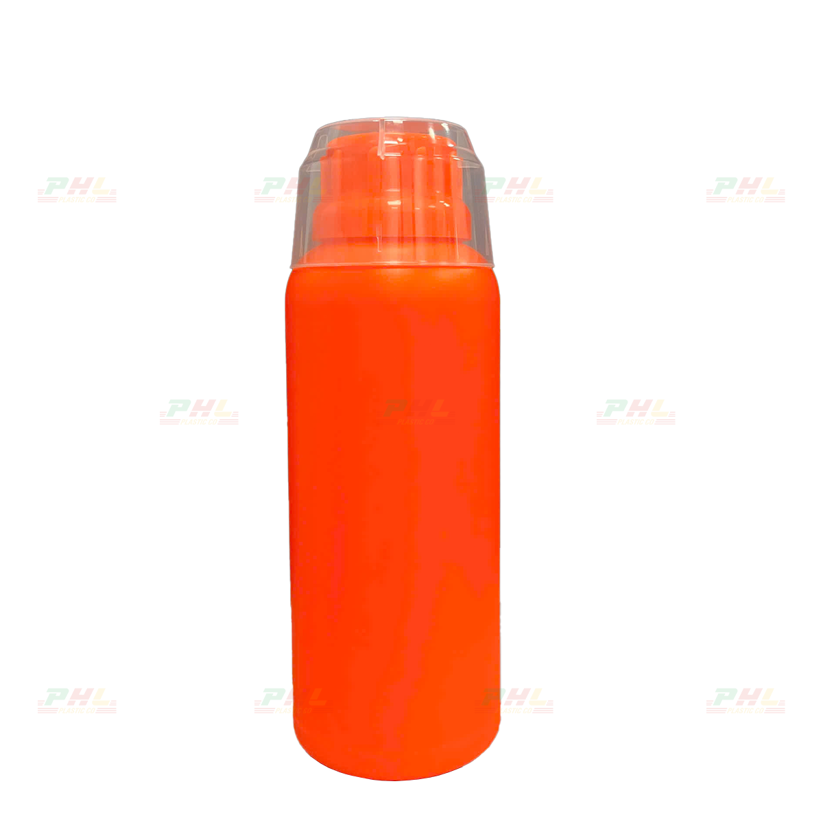 Chai HDPE/COEX 500mL ø38mm Tròn Một Gờ - Cam Tươi