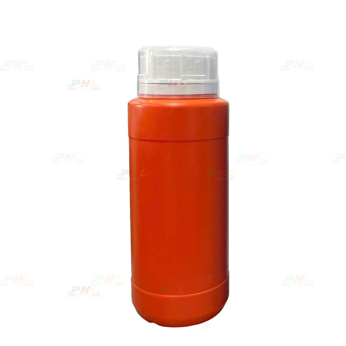 Chai HDPE/COEX 500mL ø50mm Tròn Hai Gờ - Cam