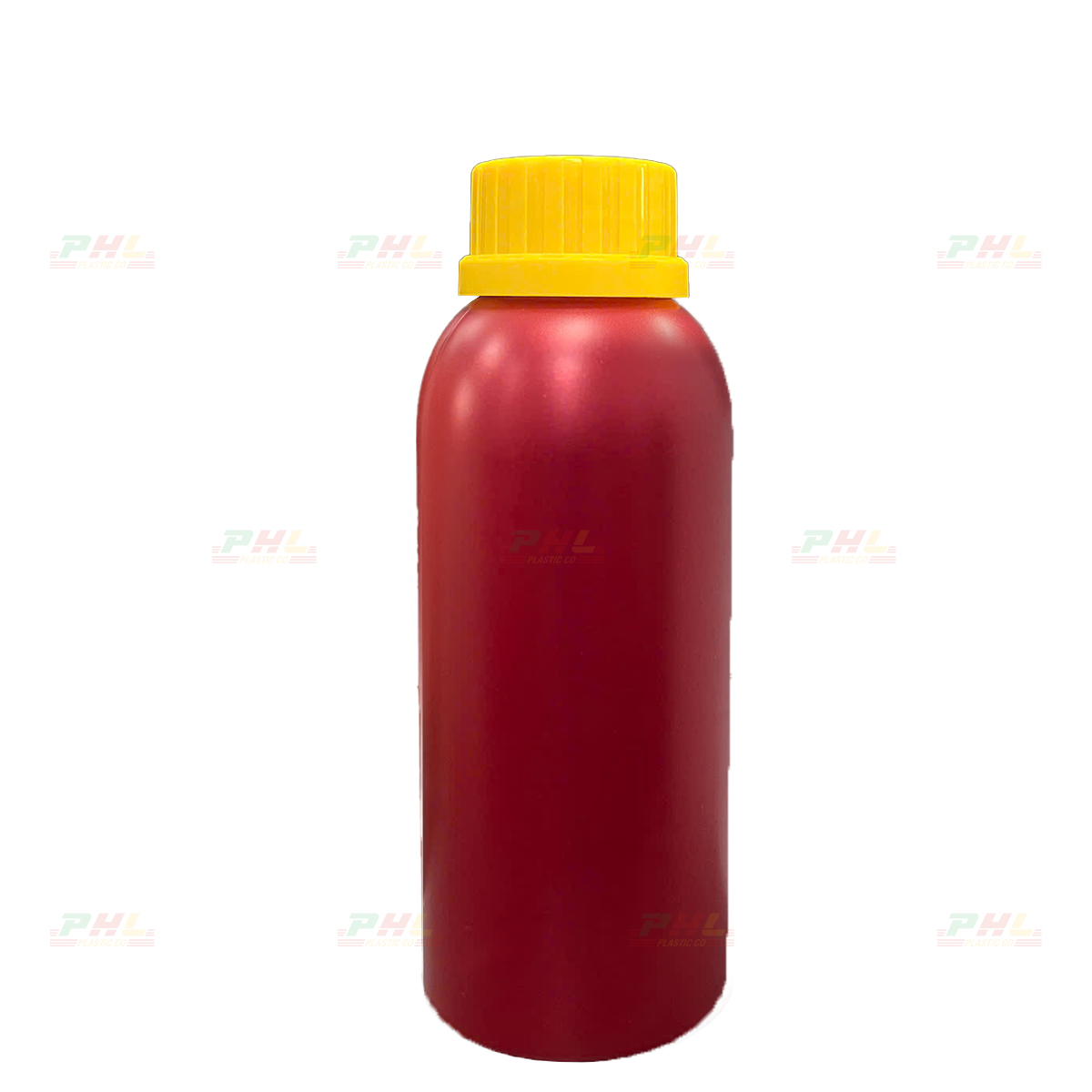 Chai HDPE/COEX 500mL ø43mm Tròn Lùn - Metallic Red