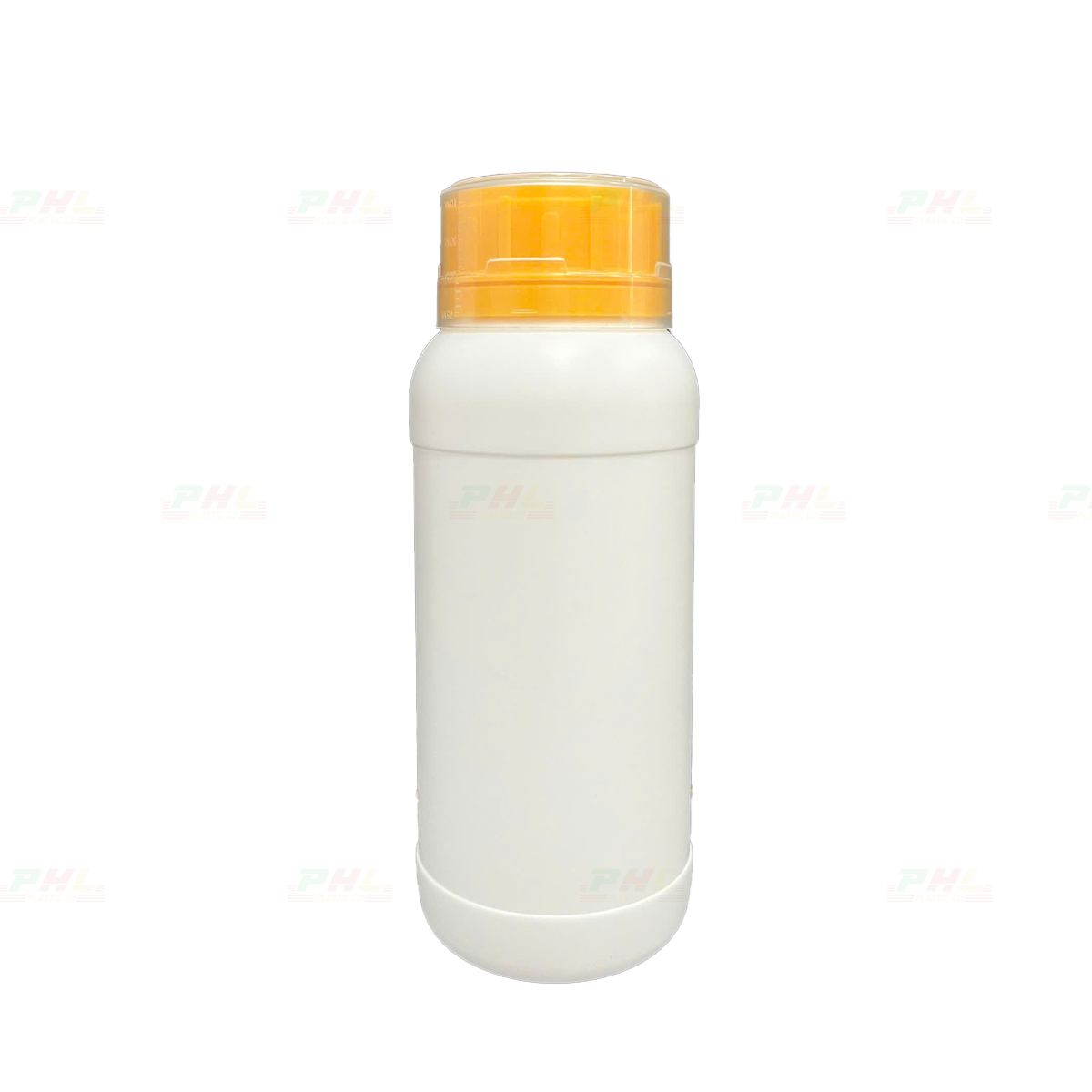 Chai HDPE/COEX 550mL ø50mm Tròn Hai Gờ - Trắng Sữa