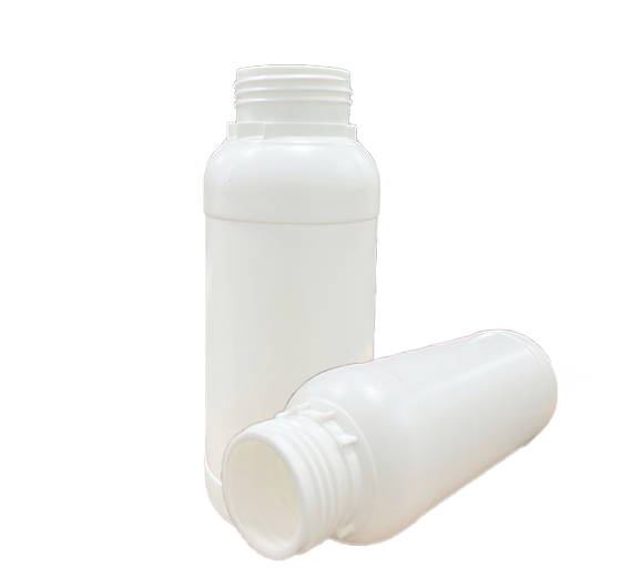Chai HDPE/COEX 550mL ø50mm Tròn Hai Gờ - Trắng Sữa