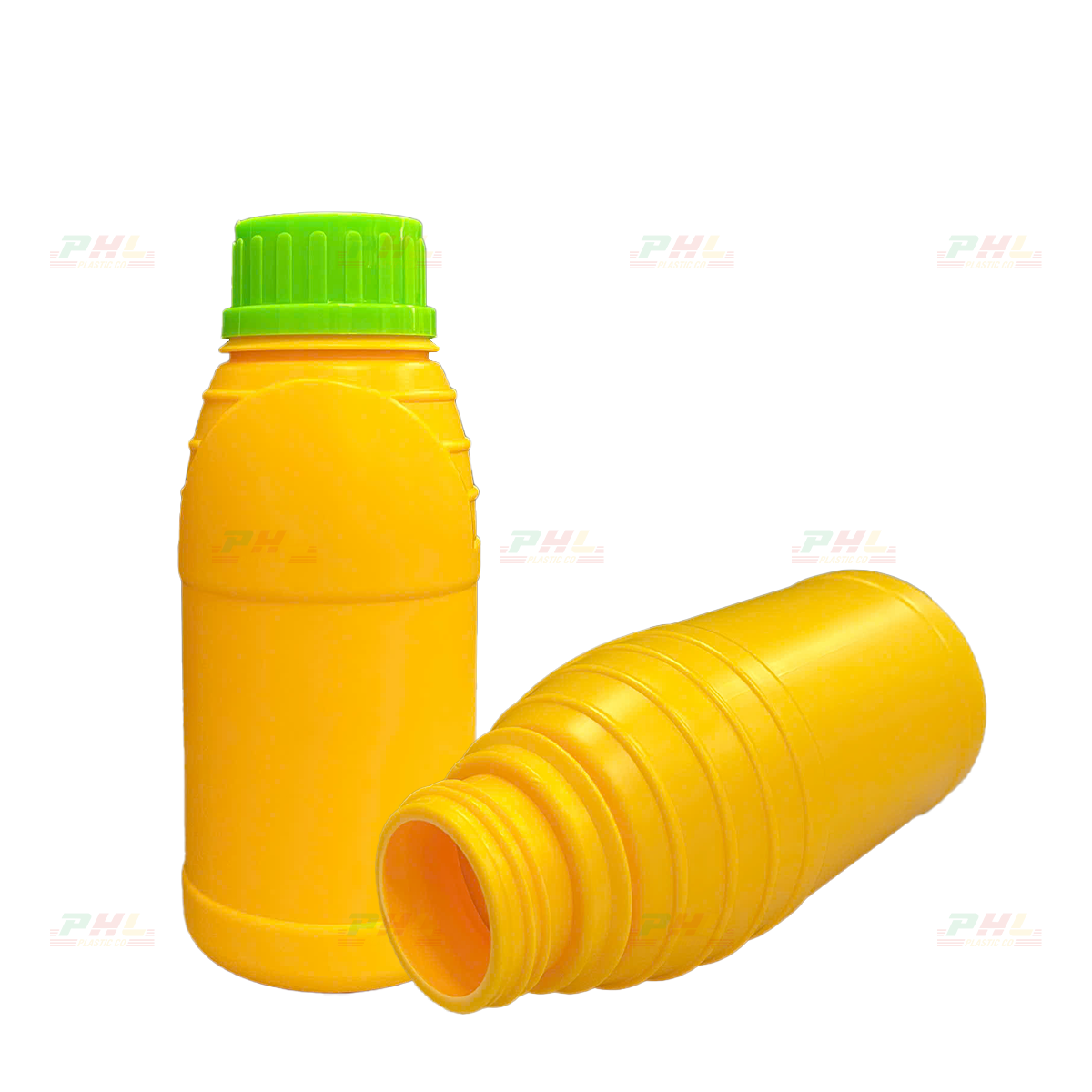 Chai HDPE/COEX 500mL ø43mm Tròn Vai Gân - Vàng