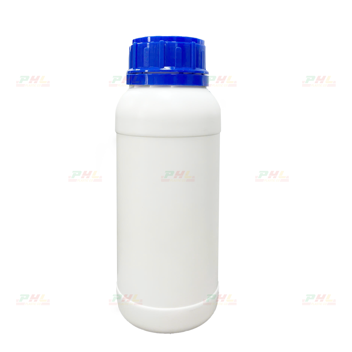 Chai HDPE/COEX 550mL ø50mm Tròn Hai Gờ - Trắng Sữa