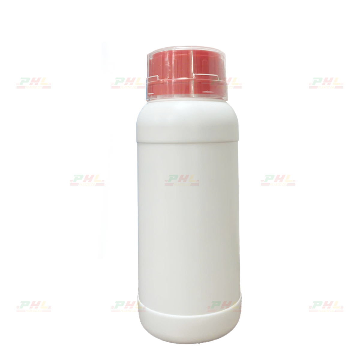Chai HDPE/COEX 550mL ø50mm Tròn Hai Gờ - Trắng Sữa