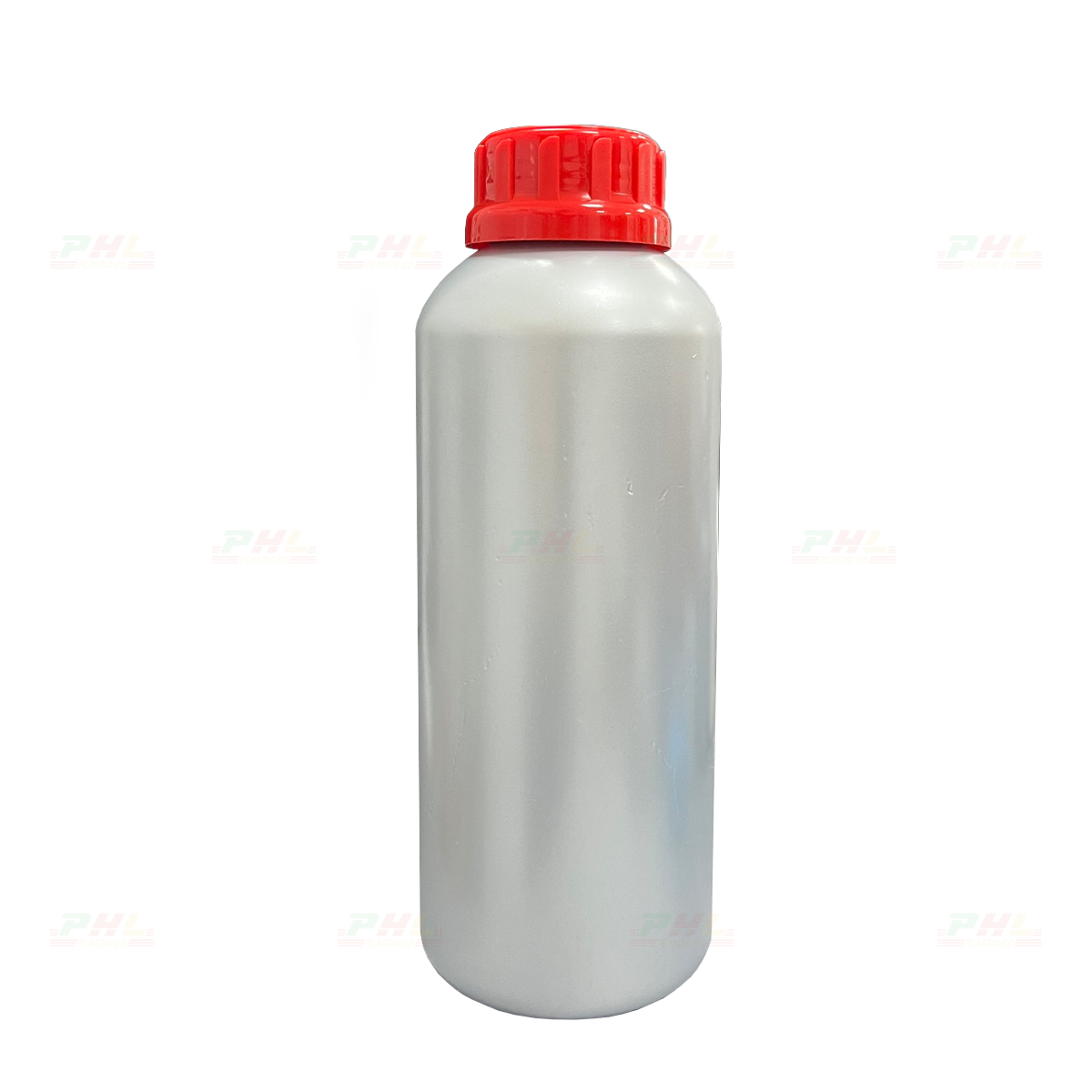 Chai PET 1000mL (1Lit) ø50mm Tròn - Metallic Silver