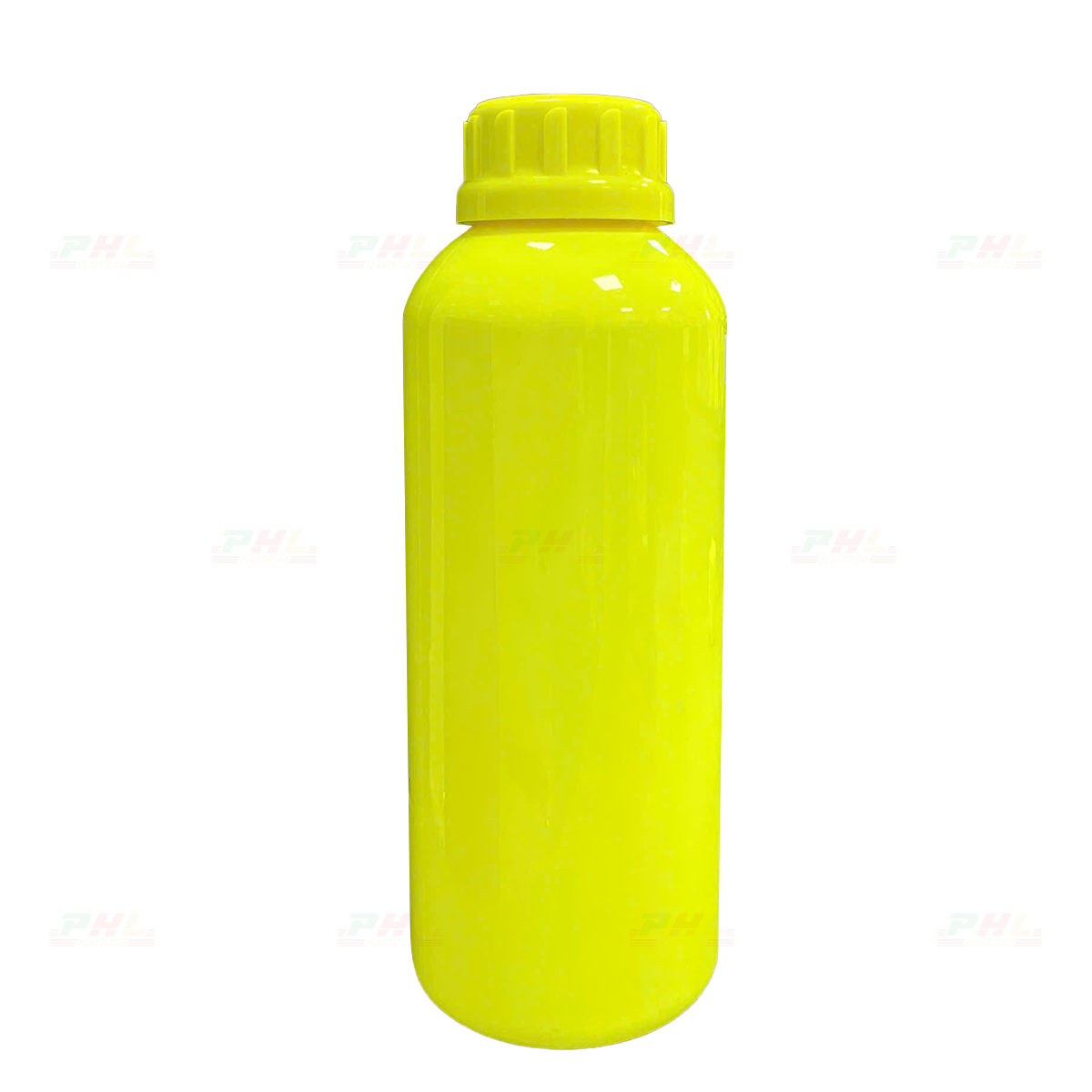 Chai PET 1000mL (1Lit) ø50mm Tròn - Vàng Neon