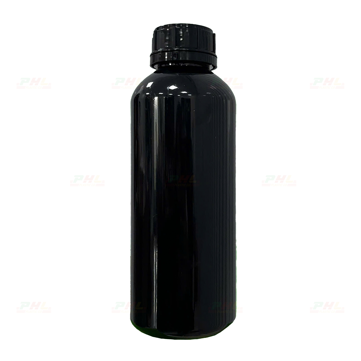 Chai PET 1000mL (1Lit) ø50mm Tròn - Đen