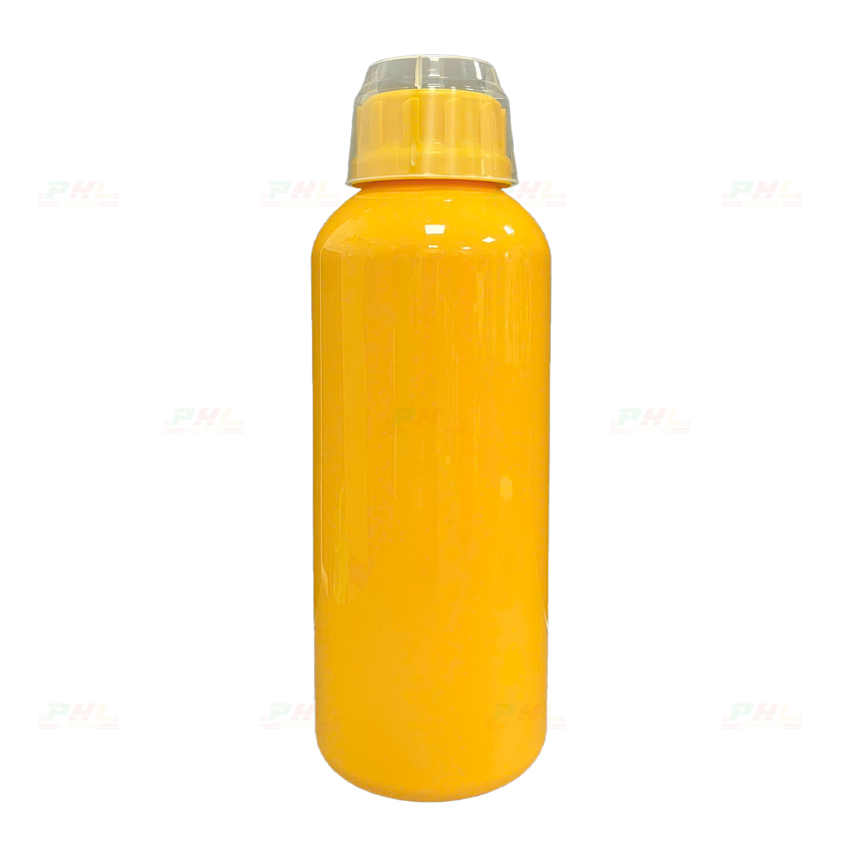 Chai PET 1000mL (1Lit) ø50mm Tròn - Vàng
