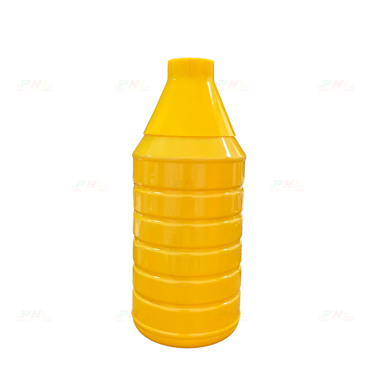 Chai PET 1000mL (1Lit) ø34mm Tròn Gân Vai Xuôi - Vàng