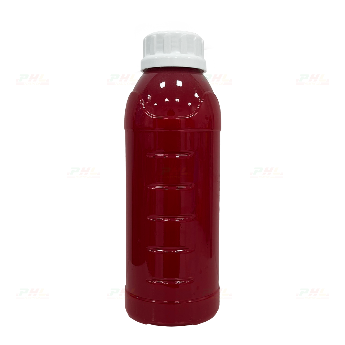 Chai PET 1000mL (1Lit) ø50 Tam Giác - Đỏ Đậm