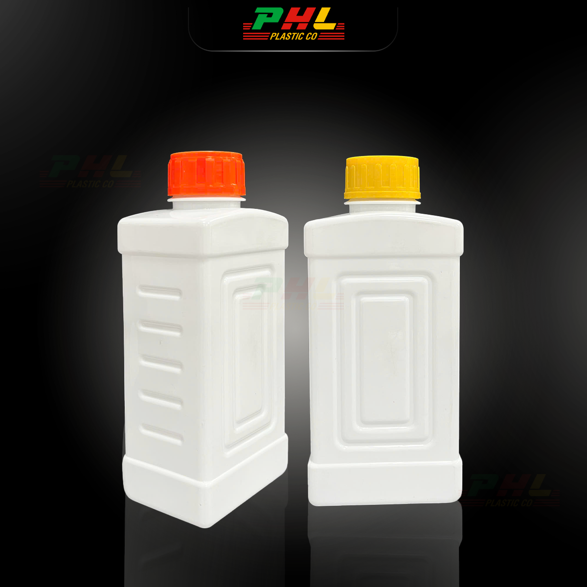 Chai PET 1000mL (1Lit) ø45mm Vuông - Trắng Sữa