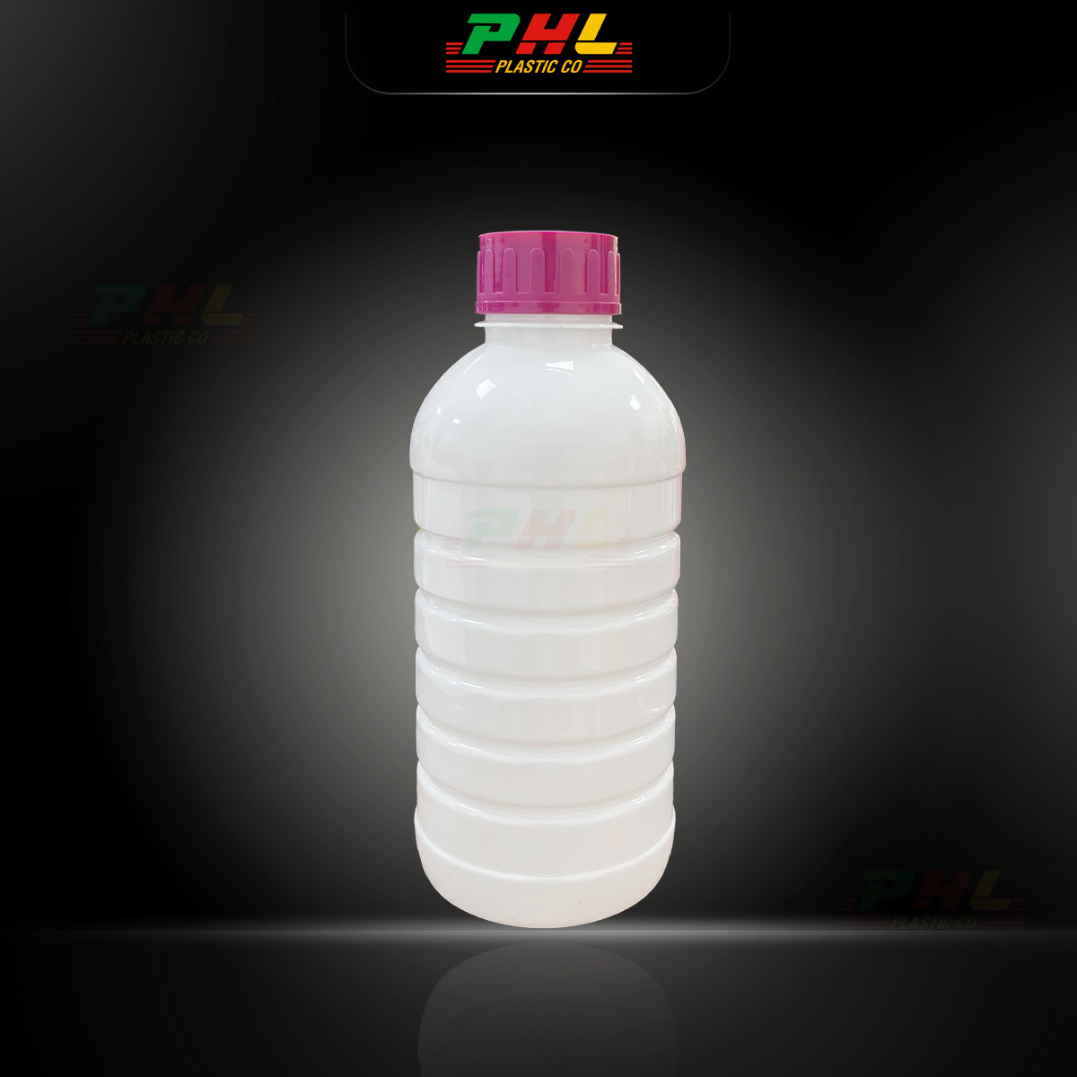 Chai PET 1000mL (1Lit) ø45 Tròn Gân Vai Bầu - Trắng Sữa
