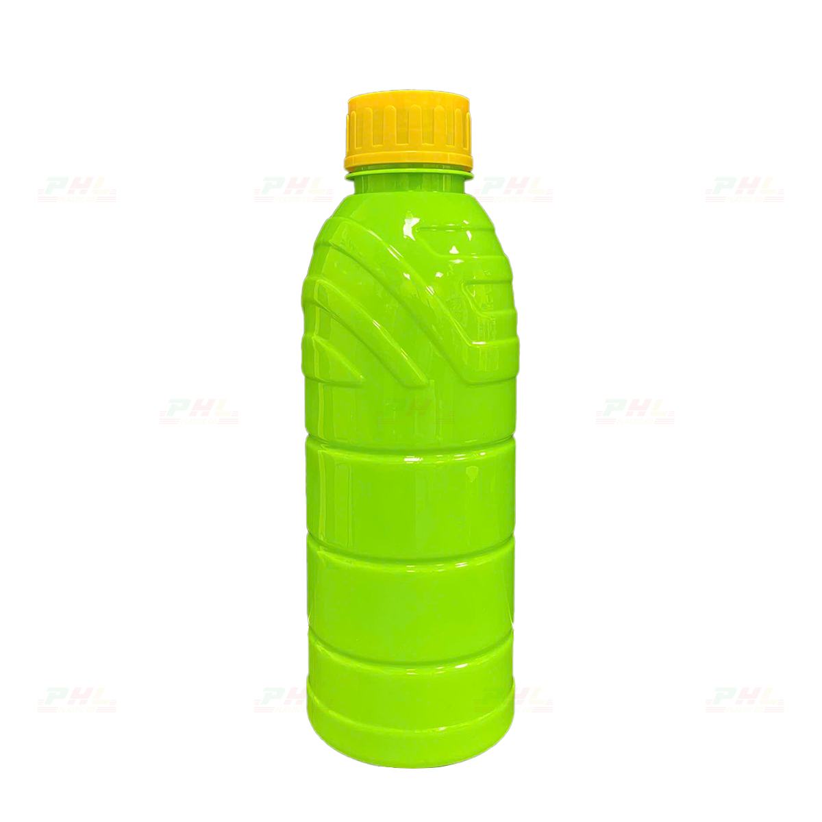 Chai PET 1000mL (1Lit) ø45mm Tròn Vai Gân - Xanh Lá Non