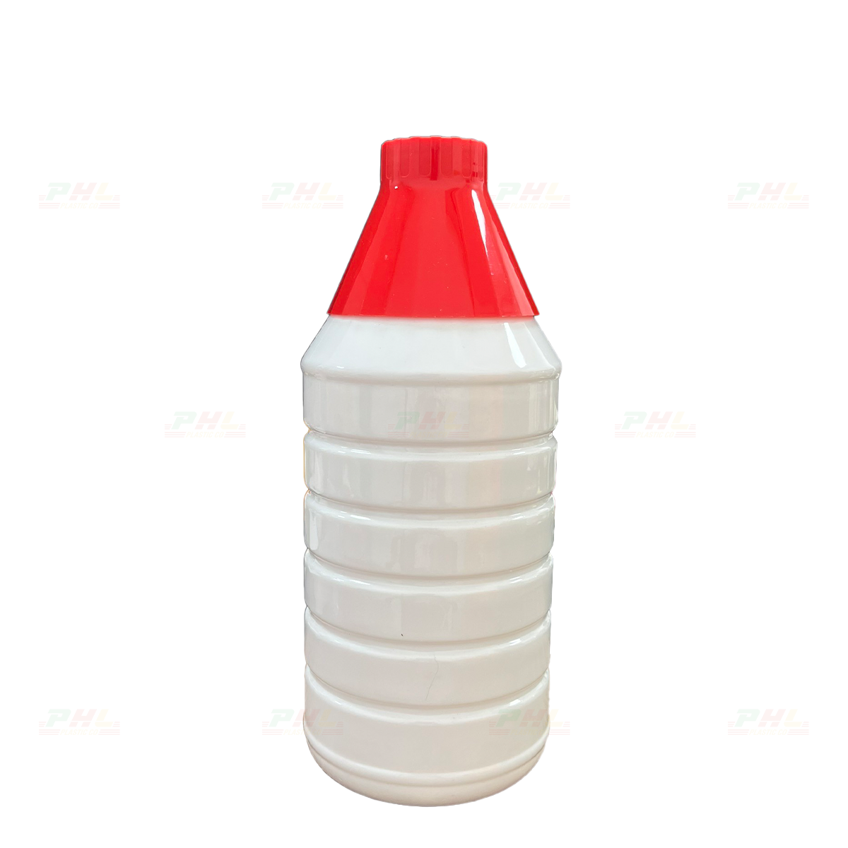 Chai PET 1000mL (1Lit) ø34mm Tròn Gân Vai Xuôi - Trắng Sữa