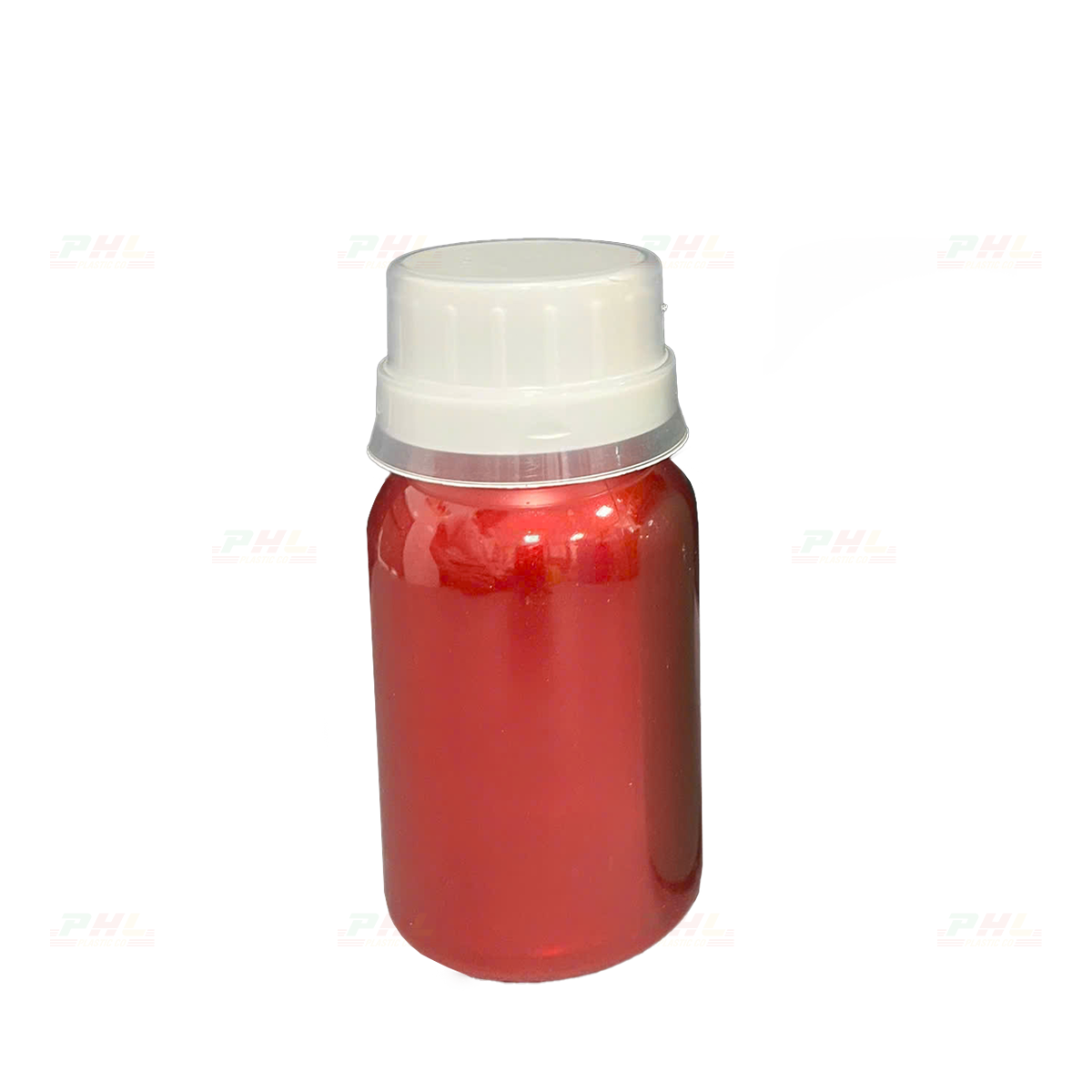 Chai PET 100mL ø33mm Tròn - Metallic Red