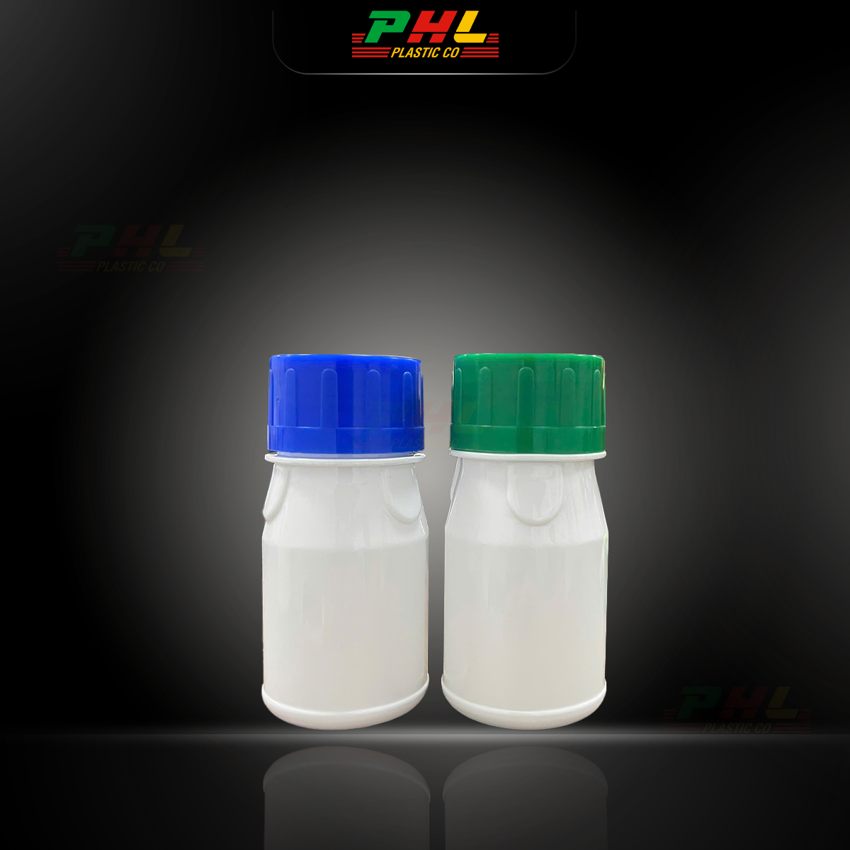 Chai PET 50mL ø36mm Tròn Ba Cạnh - Trắng Sữa
