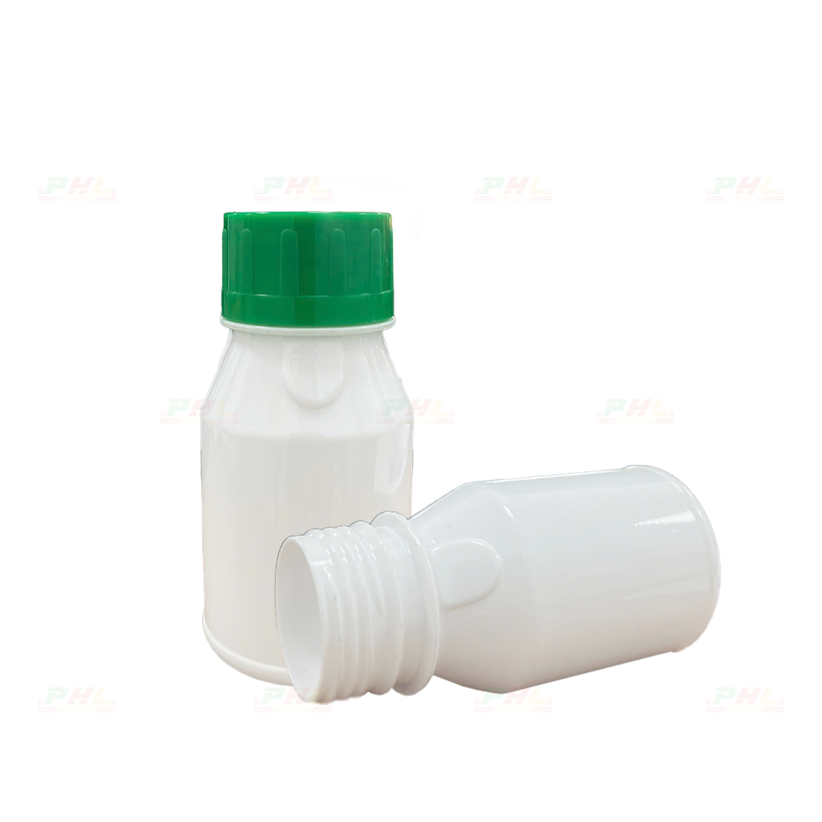 Chai PET 100mL ø36mm Tròn 3 Cạnh - Trắng Sữa
