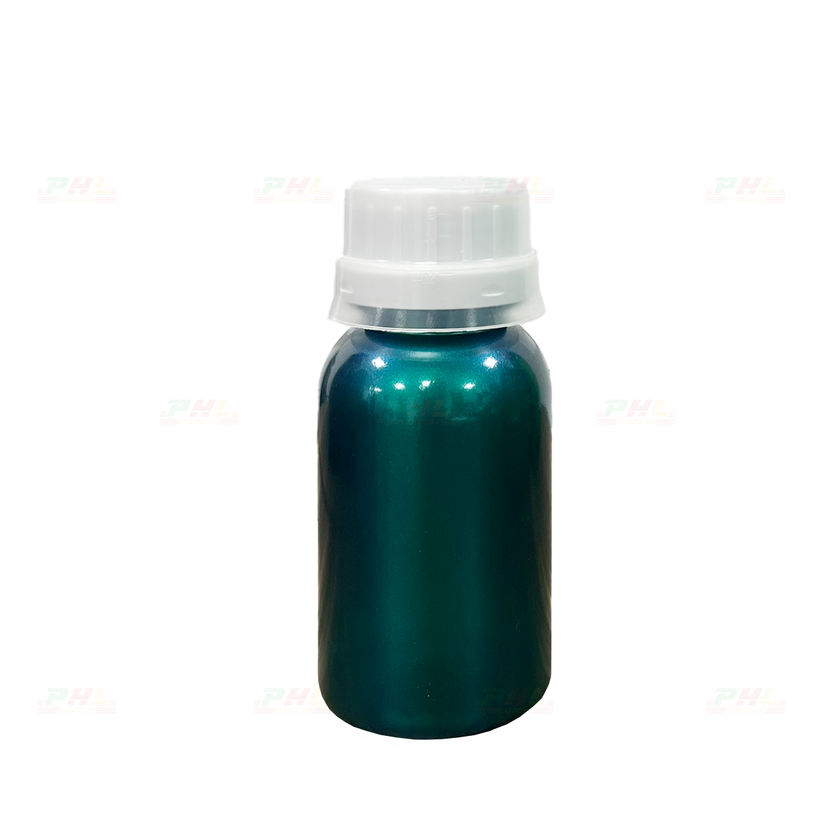 Chai PET 100mL ø33mm Tròn - Metallic Green