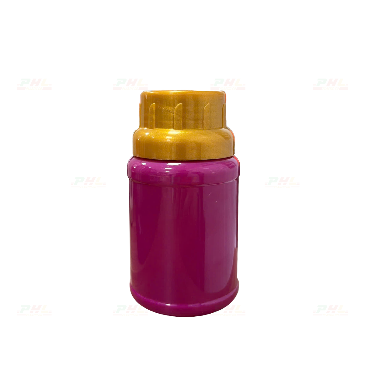 Chai PET 100mL ø38mm Tròn 2 Gờ - Tím