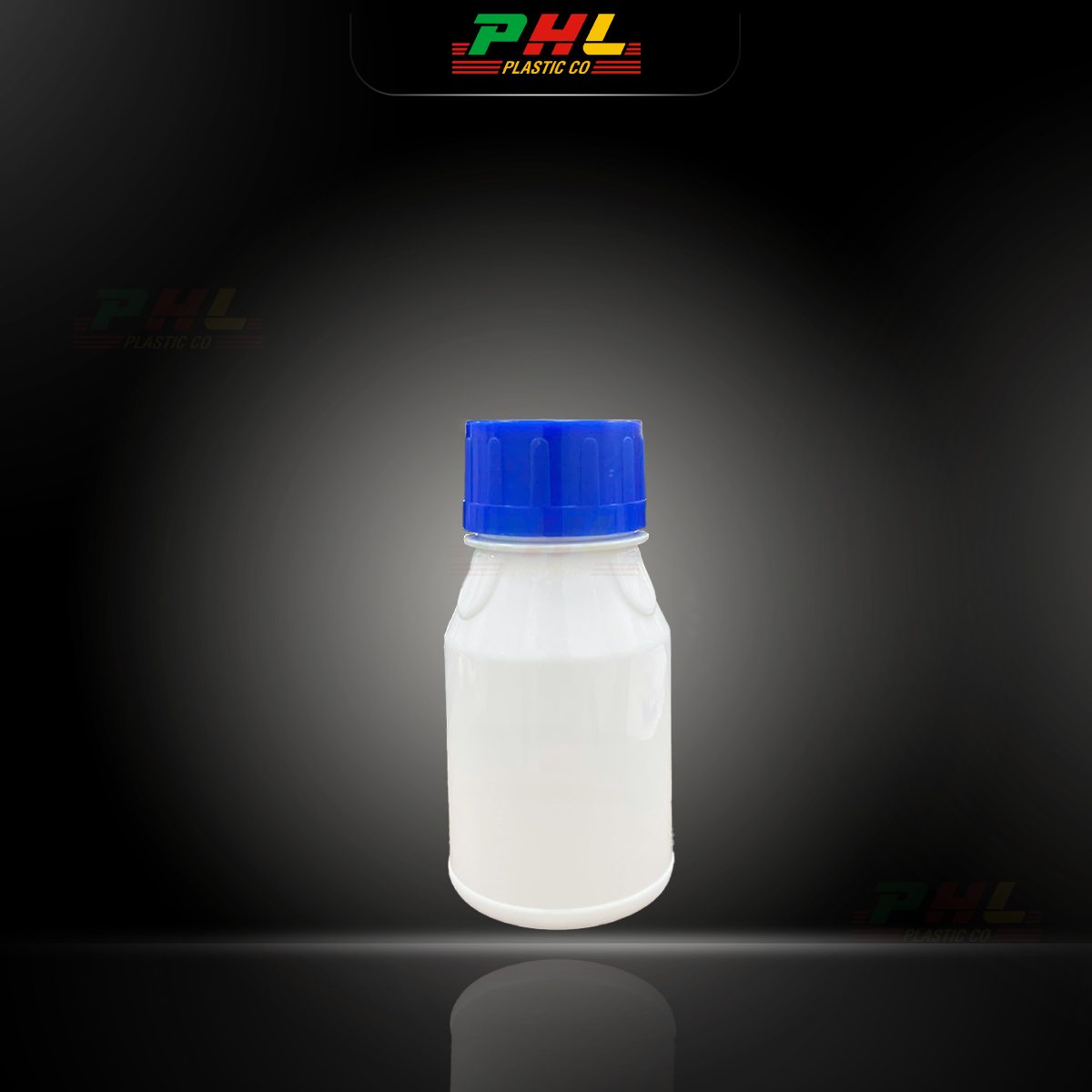 Chai PET 100mL ø36mm Tròn 3 Cạnh - Trắng Sữa