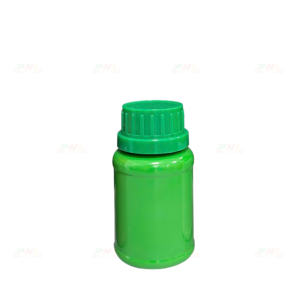 Chai PET 100mL ø38mm Tròn 2 Gờ - Xanh Lá