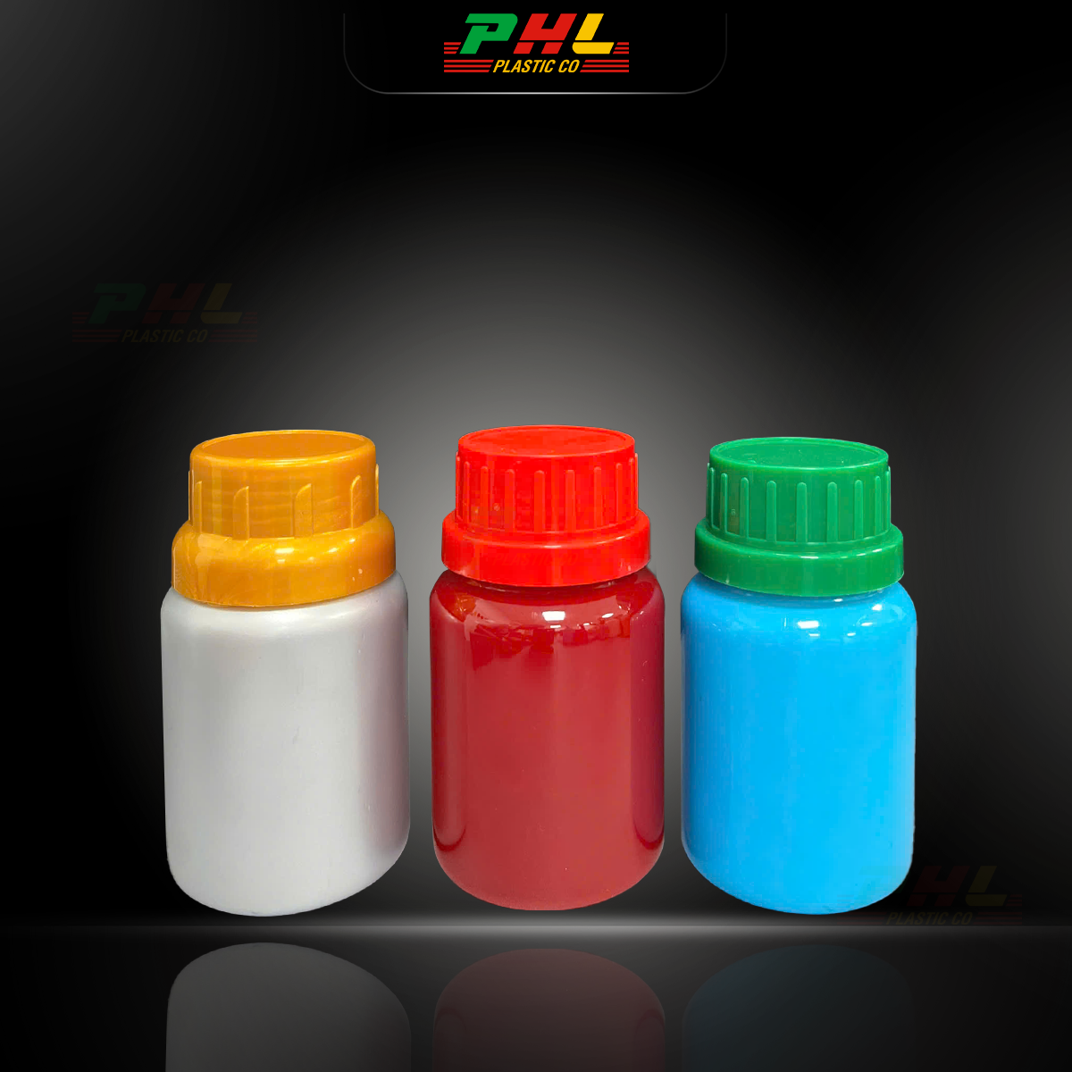 Chai PET 100mL ø38mm Tròn - Đỏ
