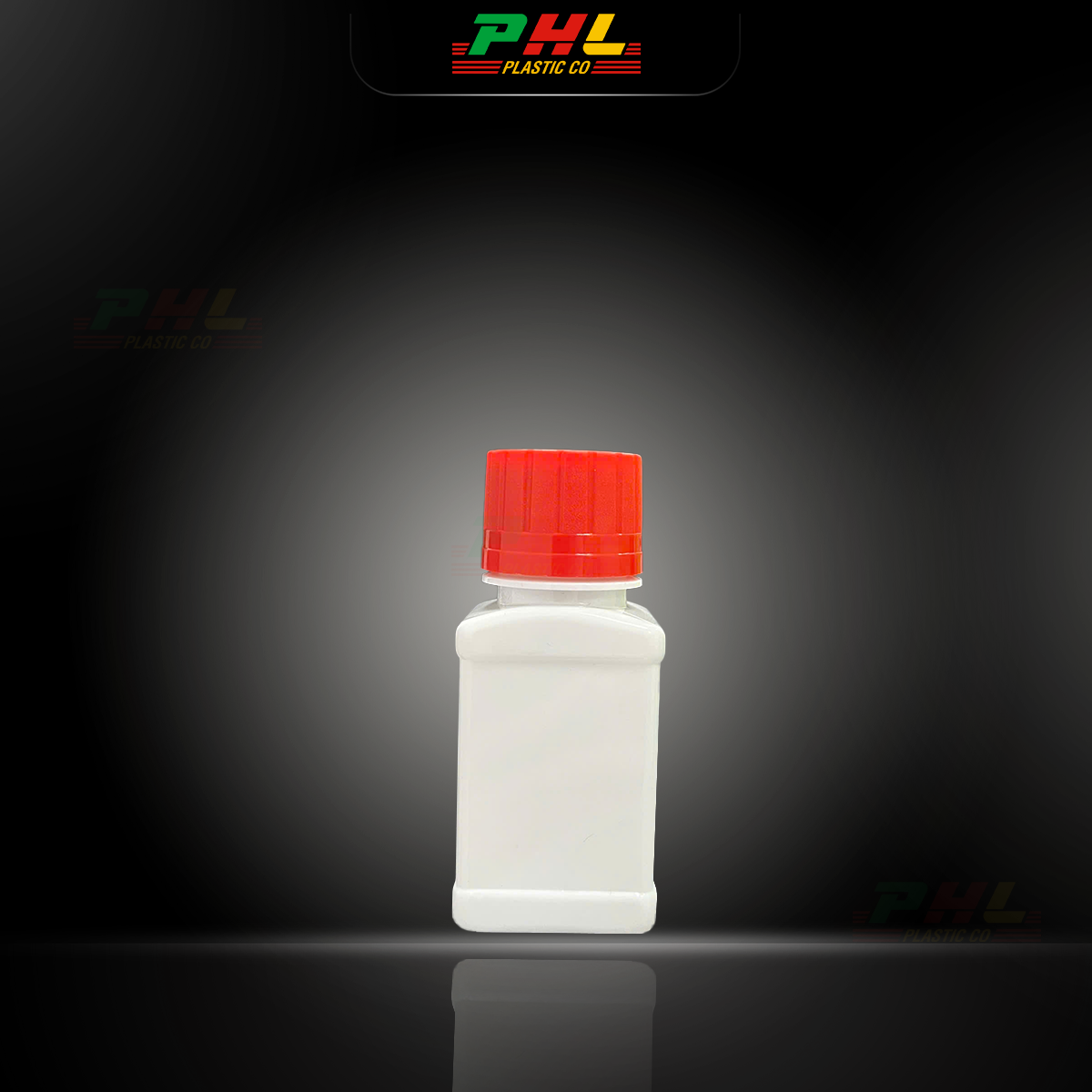 Chai PET 50mL ø28mm Vuông - Trắng Sữa