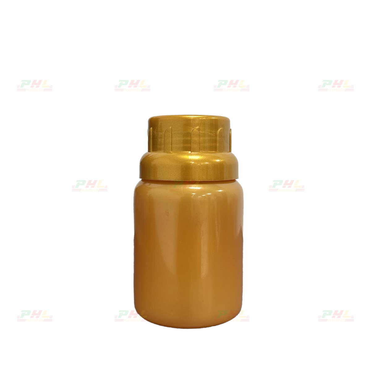Chai PET 100mL ø38mm Tròn - Vàng Đồng