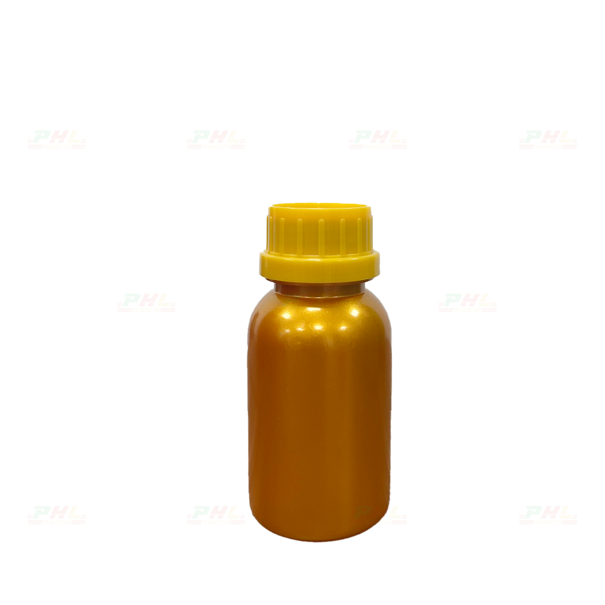 Chai PET 100mL ø33mm Tròn - Metallic Gold