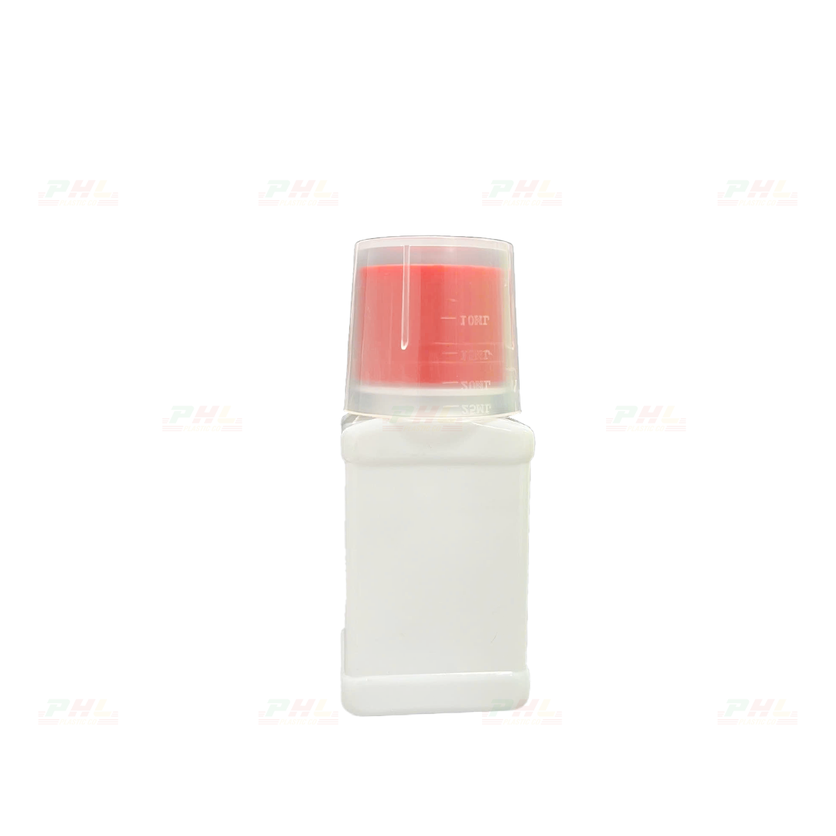 Chai PET 50mL ø28mm Vuông - Trắng Sữa