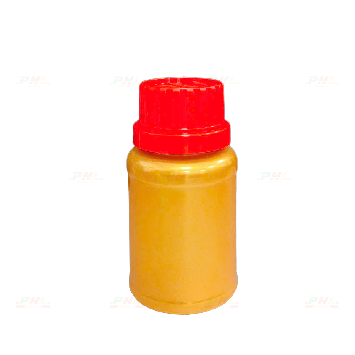 Chai PET 100mL ø38mm Tròn 2 Gờ - Vàng Đồng