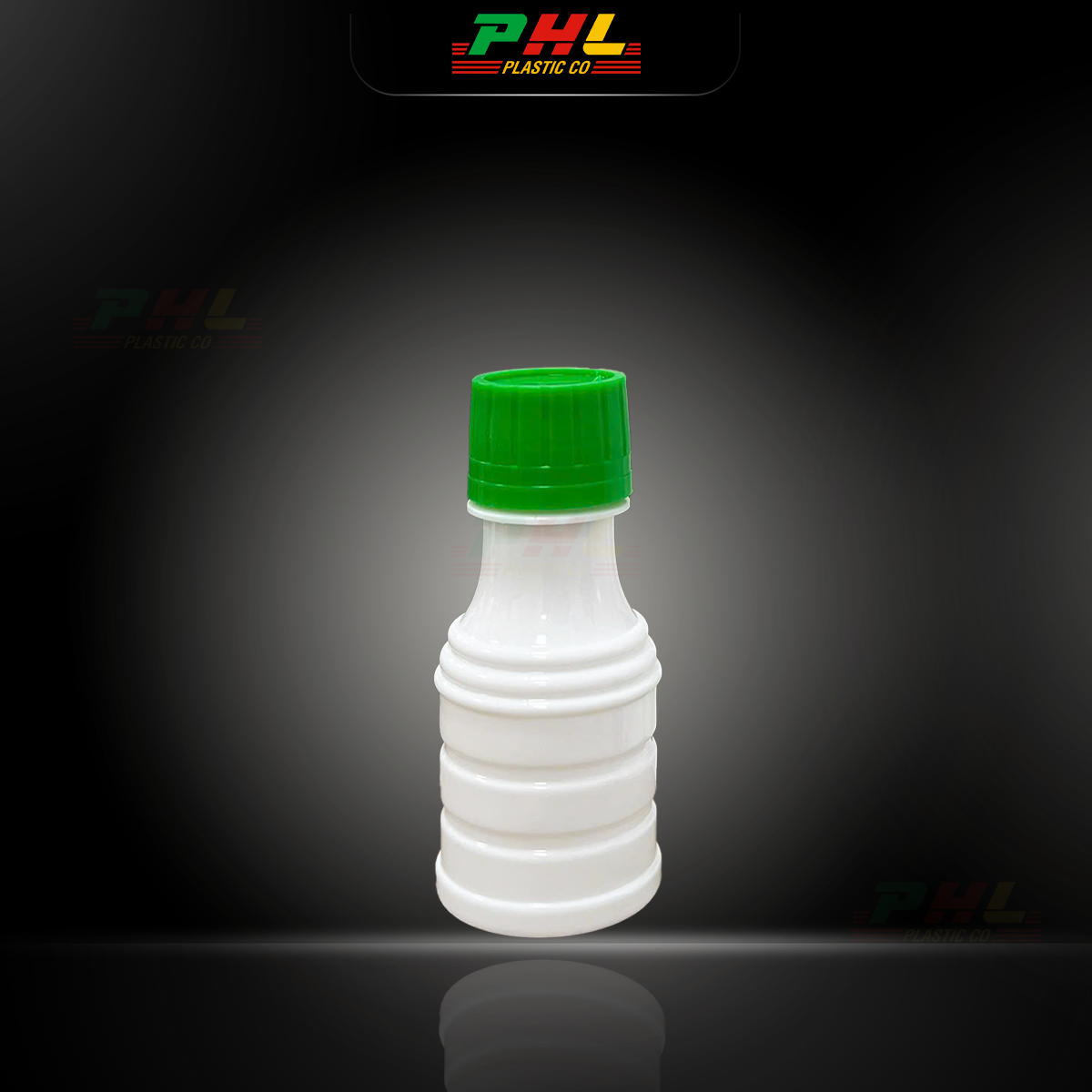 Chai PET 60mL ø28mm Tròn Gân - Trắng Sữa