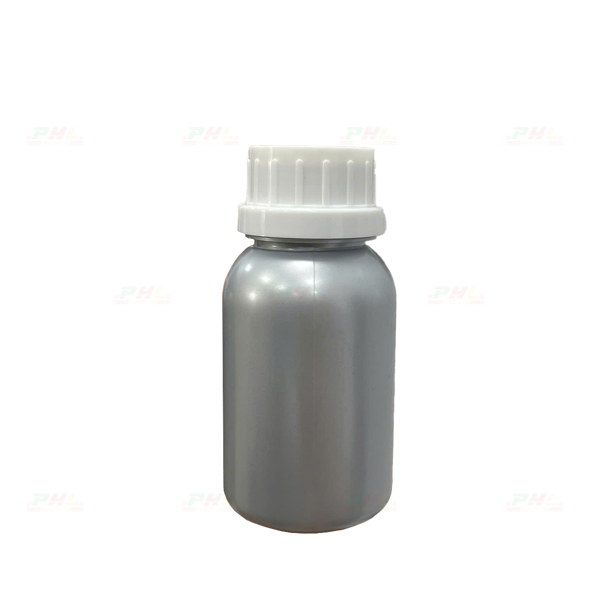 Chai PET 100mL ø33mm Tròn - Metallic Silver