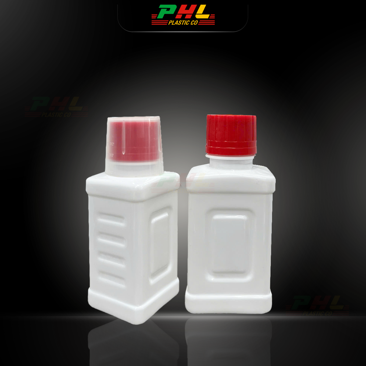 Chai PET 125mL ø28mm Vuông - Trắng Sữa