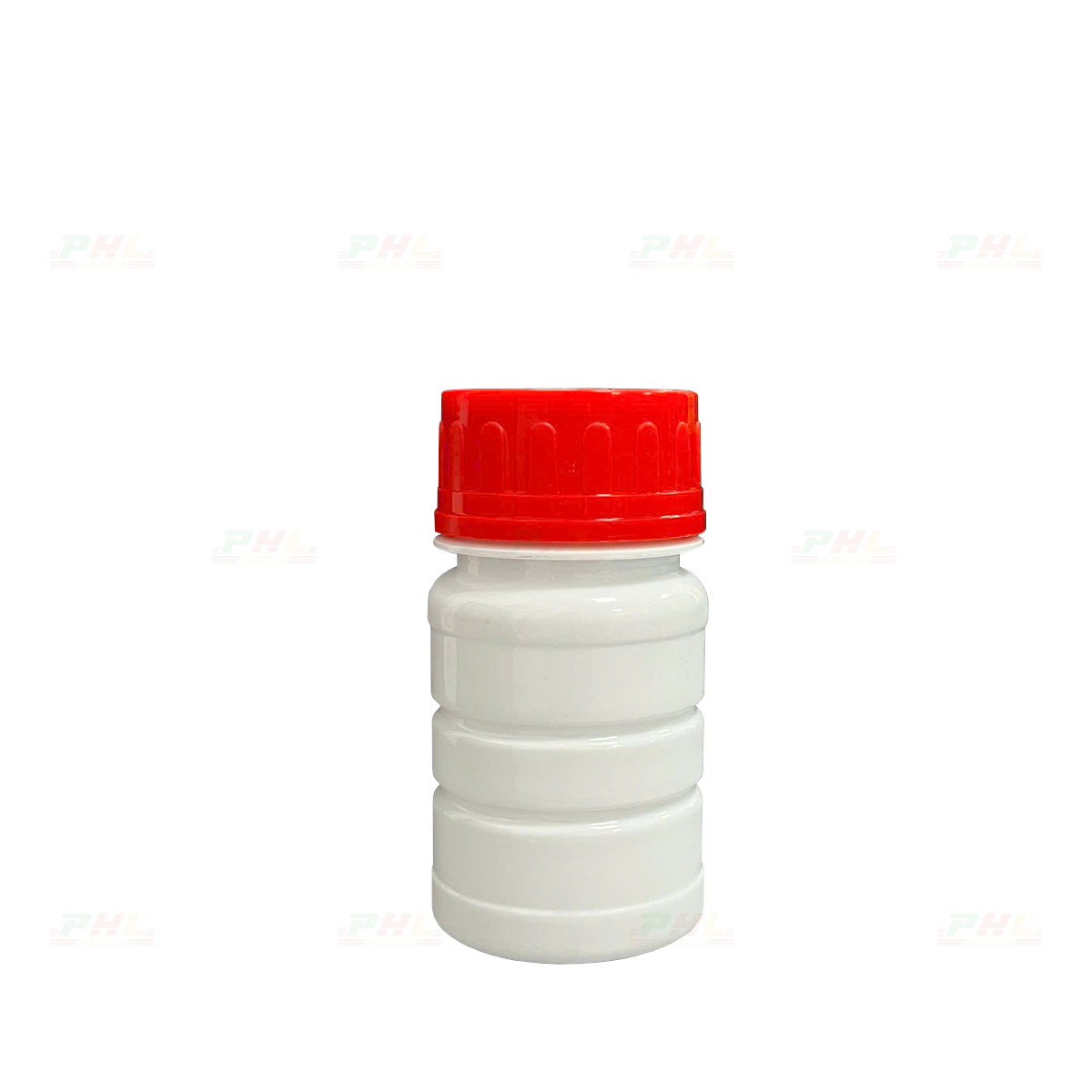 Chai PET 100mL ø45mm Tròn Gân - Trắng Sữa