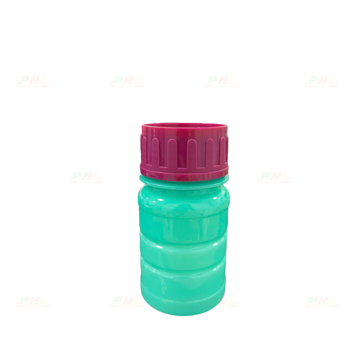 Chai PET 100mL ø45mm Tròn Gân - Xanh Tiffany