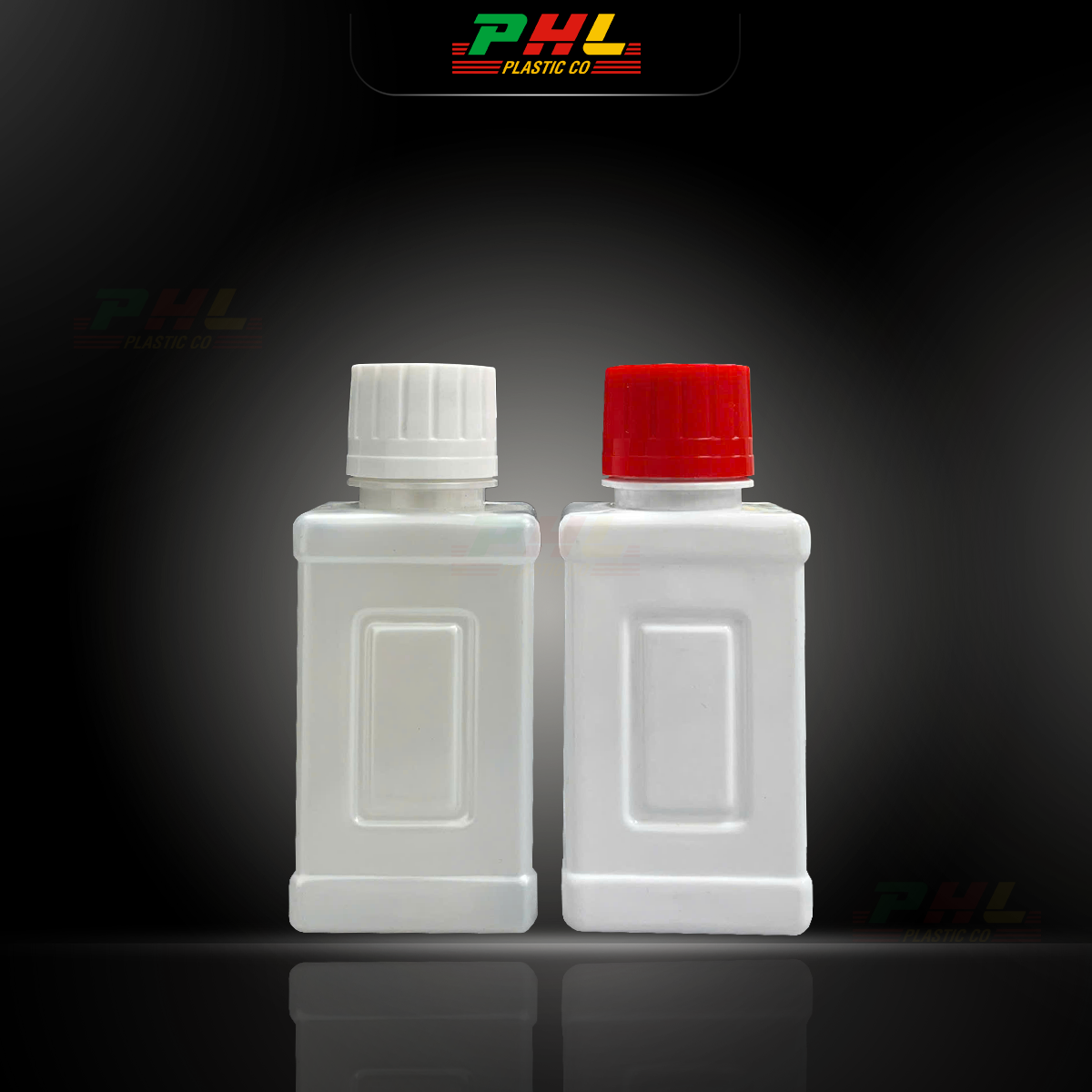 Chai PET 100mL ø28mm Vuông - Trắng Sữa