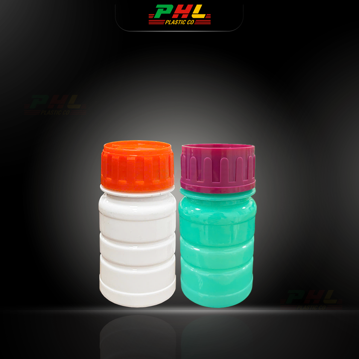 Chai PET 100mL ø45mm Tròn Gân - Trắng Sữa