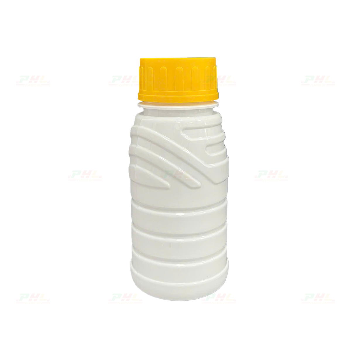 Chai PET 250mL ø45mm Tròn Vai Gân - Trắng Sữa
