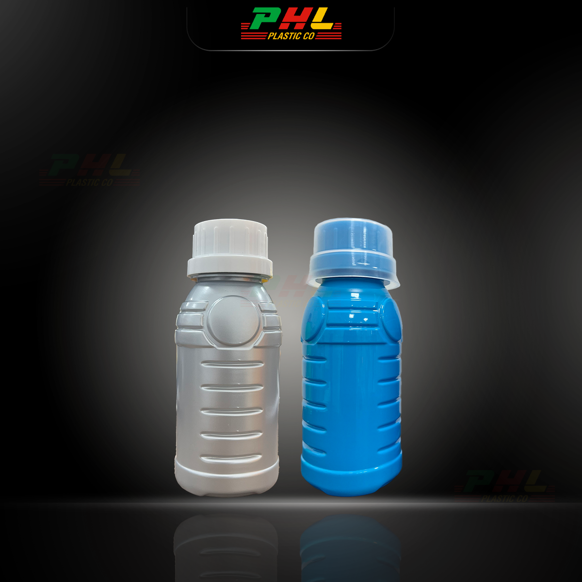 Chai PET 150mL ø33mm Tam Giác - Metallic Silver